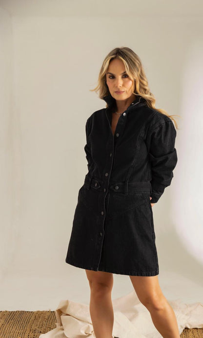 VESTIDO/ COAT ETOILE BLACK