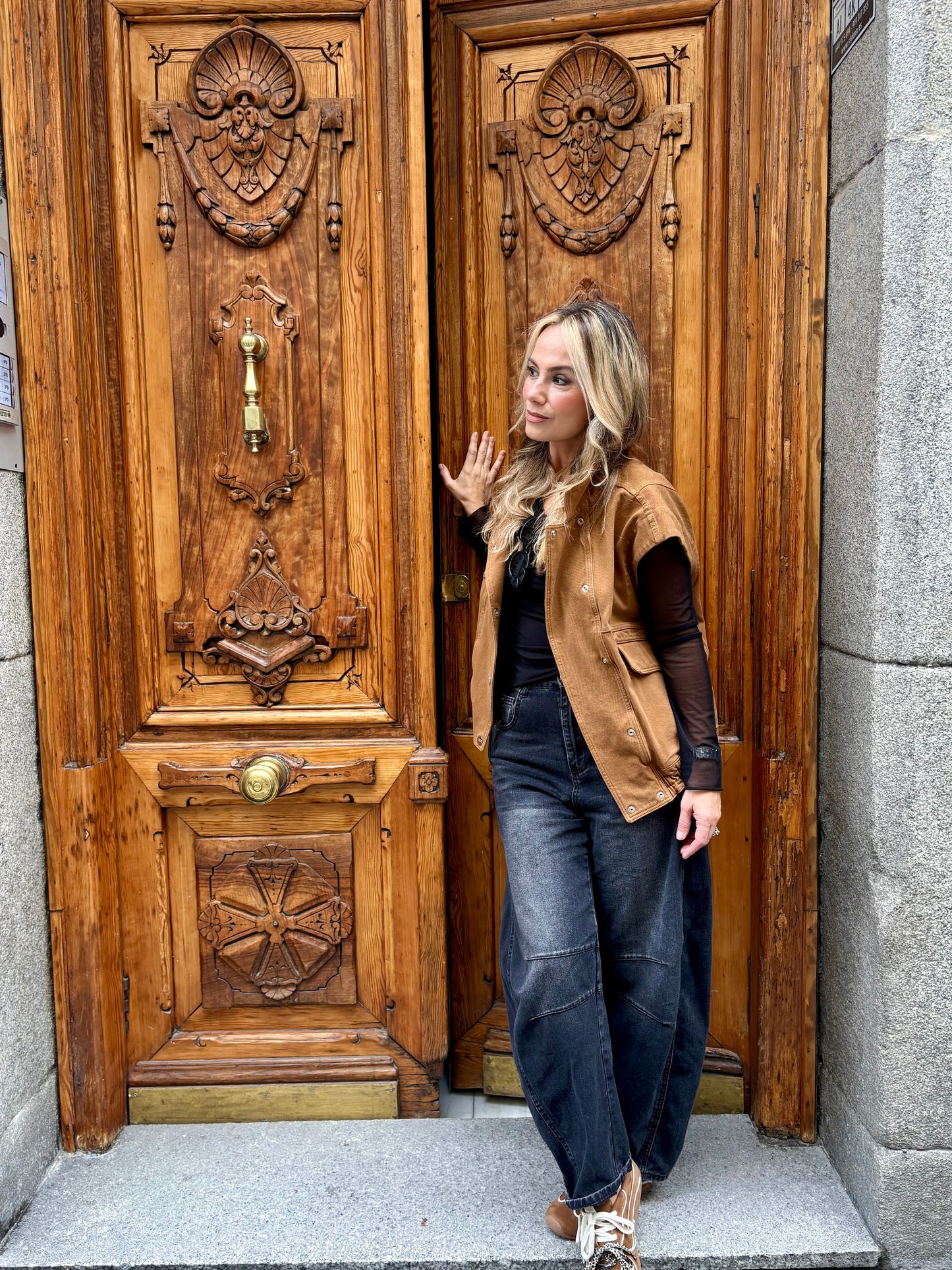 CHALECO LUXE CARAMEL